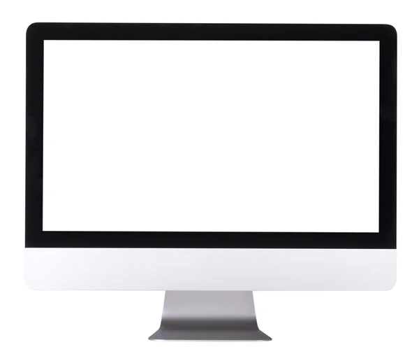 Computerdisplay mit leerem Bildschirm — Stockfoto