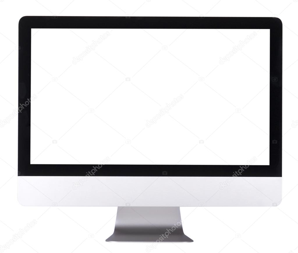 Computer display with empty screen