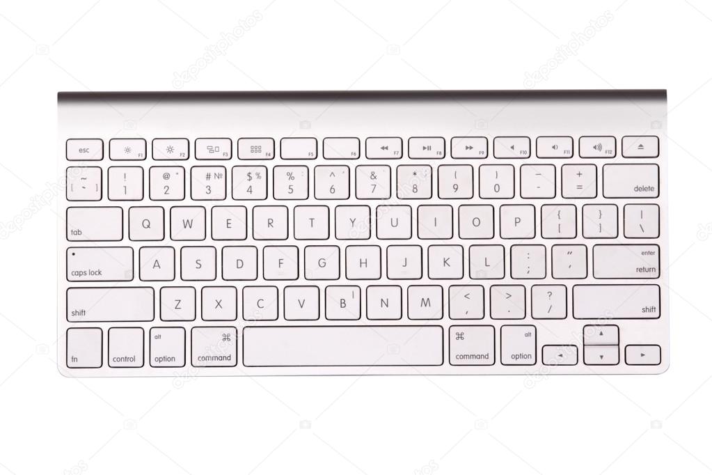 Modern computer keyboard isolated