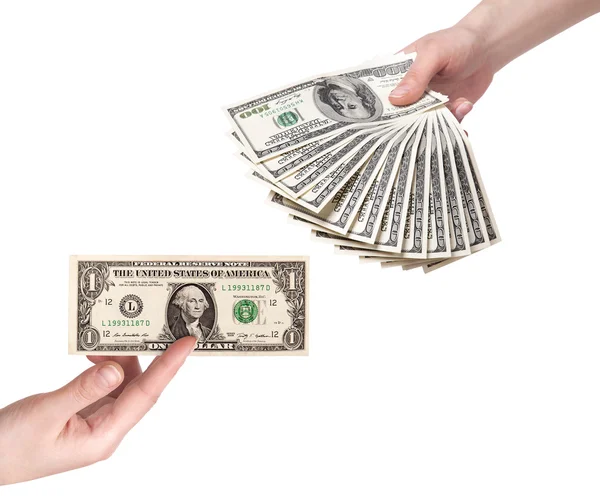 Poor and rich concept with money — Stock Photo, Image