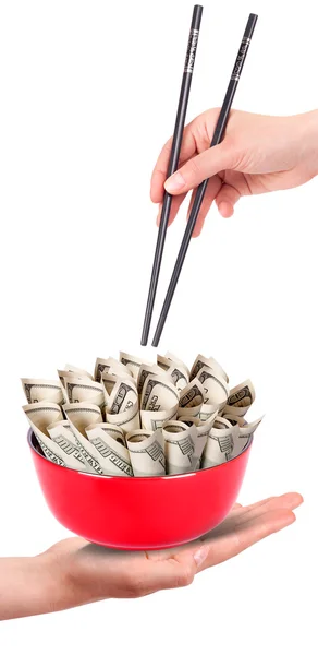 Concept afbeelding van voedsel geld — Stockfoto