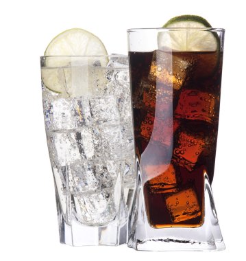 arka plan buz ile taze cola içecek