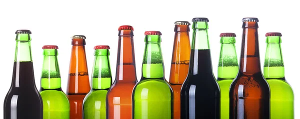 Frostiga flaskor öl — Stockfoto