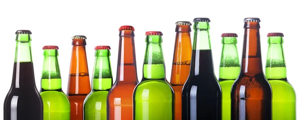 Frosty bottles of beer — Stock Photo, Image