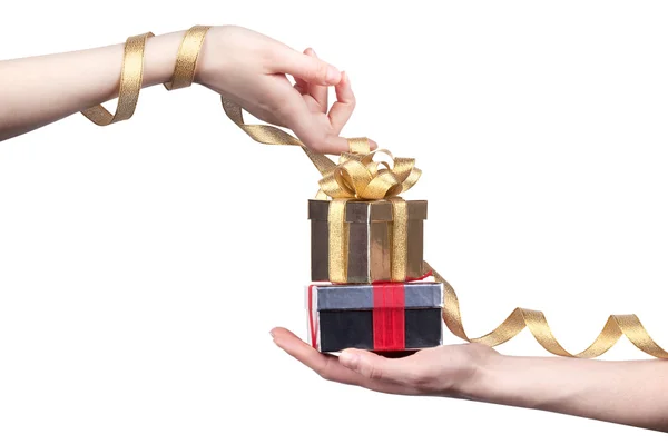 Taking a gift concept isolated — Stock Photo, Image