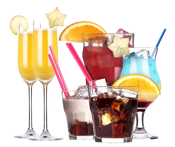 Ensemble de cocktails alcoolisés — Photo