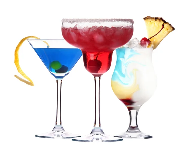 Ensemble de cocktails alcoolisés — Photo