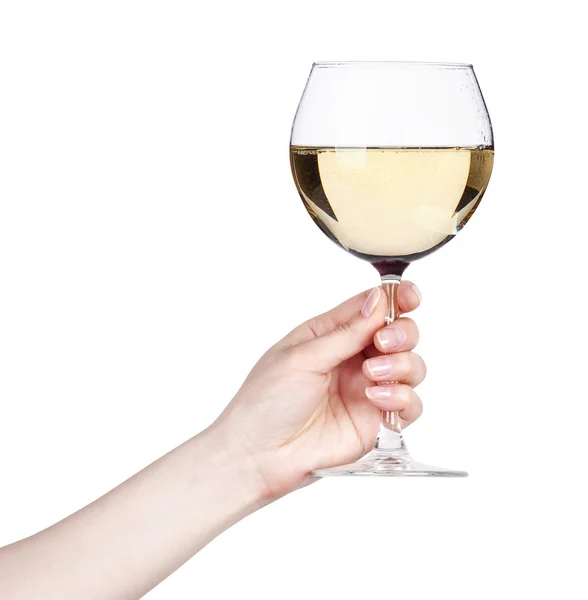 Бокал белого вина тост — стоковое фото