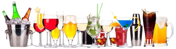 Набір різних алкогольних напоїв — стокове фото