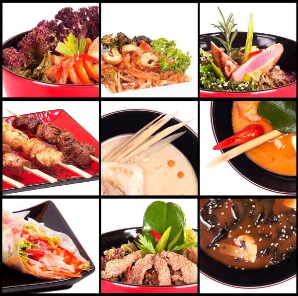 Kolekce různých masitých jídel — Stock fotografie