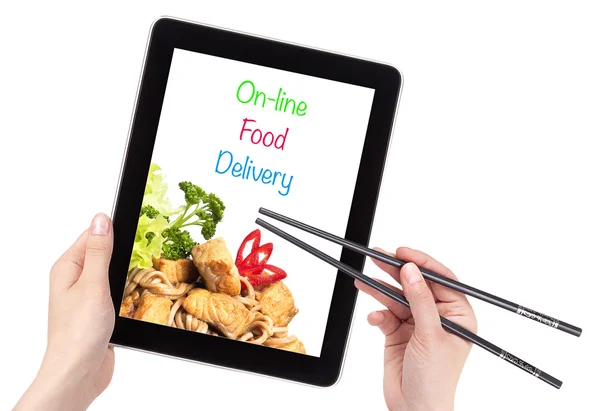 Conceito de entrega online de alimentos — Fotografia de Stock