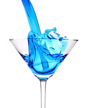 Blue curacao kokteyl splash