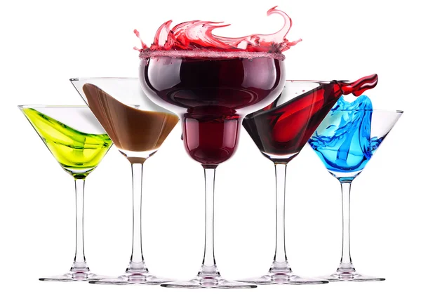 Alcoholic cocktails with splash — Stock Photo, Image