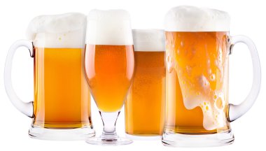 izole köpük soğuk taze bira koleksiyonu