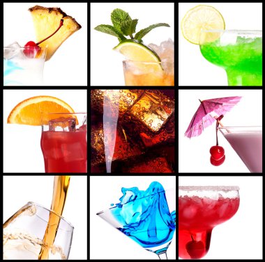 Alkollü kokteyller kümesi