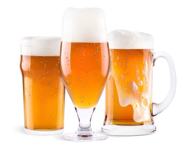 izole köpük soğuk taze bira koleksiyonu