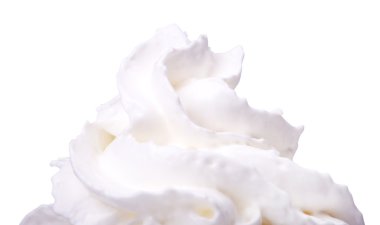 Whipped cream isolated