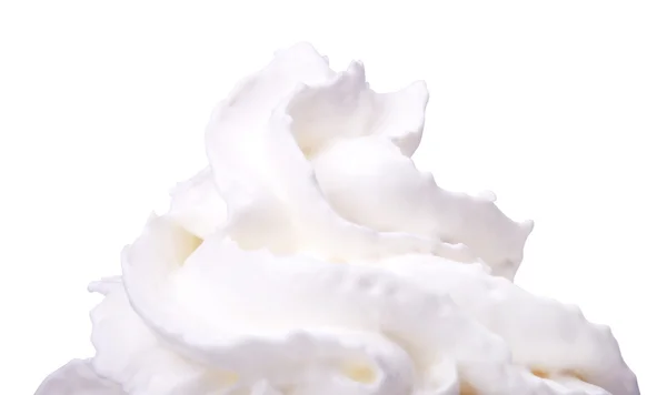 Whipped cream isolated — Stock Photo, Image