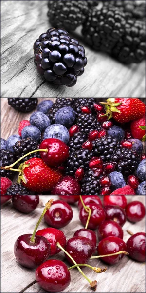 Leckere Sommerfrüchte auf einem Holztisch — Stockfoto