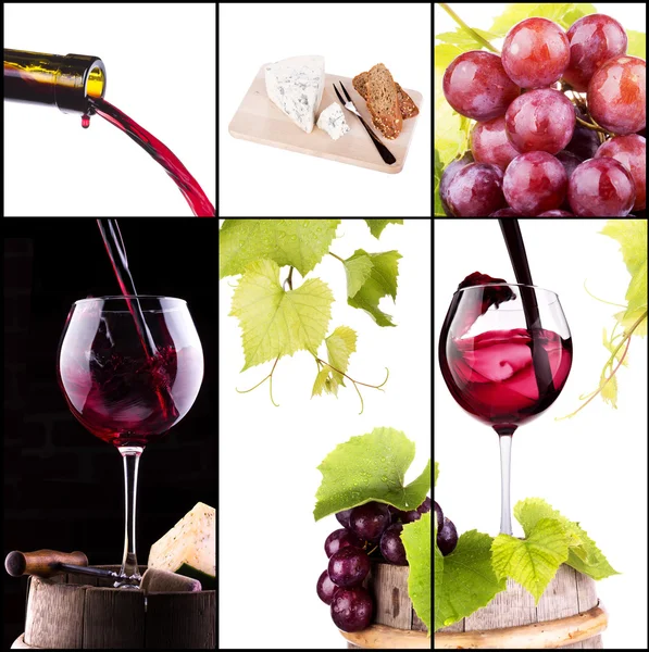 Collage di vino — Foto Stock