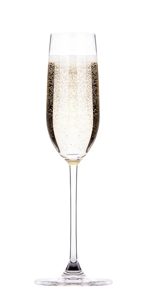 Glas champagne isolerade — Stockfoto