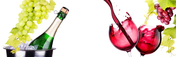 kırmızı şarap sıçrama ile cam