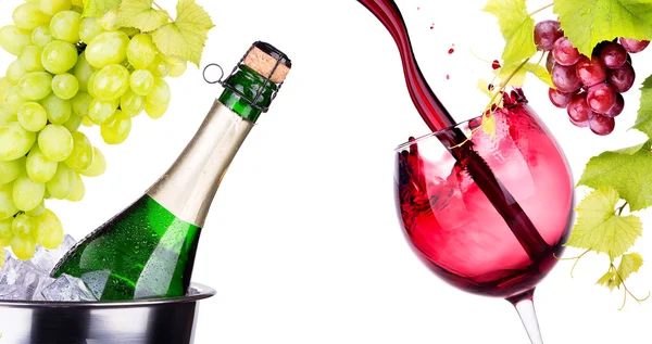 Glass with red wine splash — Stock Photo, Image