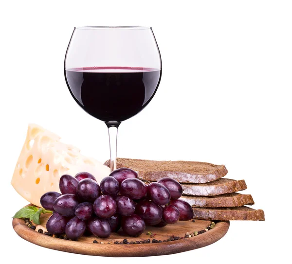 葡萄酒与食物的野餐 — 图库照片