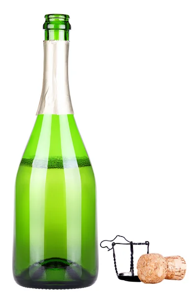 Bottle of champagne uncork — Stock Photo, Image