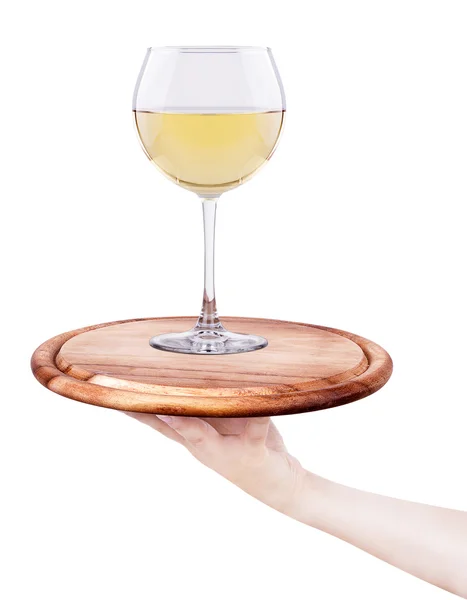 Elegant wine glass in white background — Stock Photo, Image