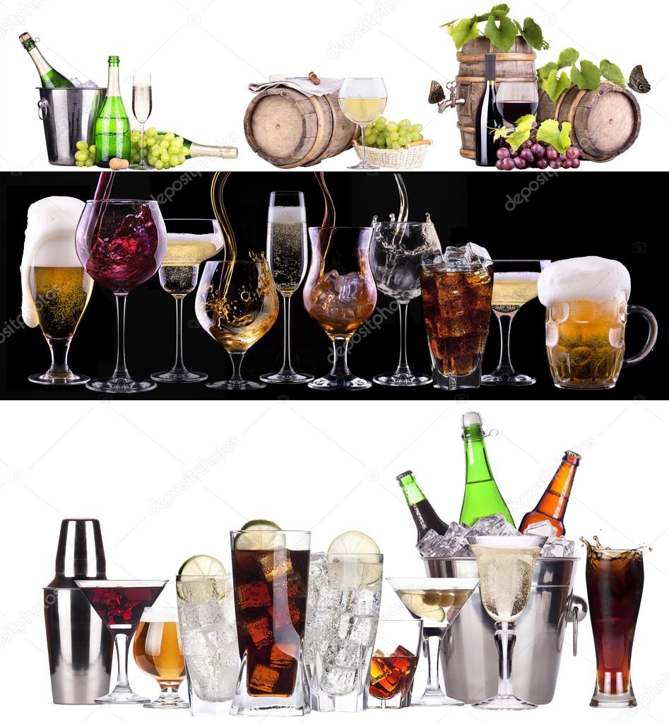 Different images of alcohol