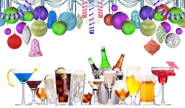 Kerstmis alcohol drinkt set — Stockfoto