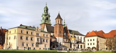 Krakow, Polonya wawel Kalesi Panoraması