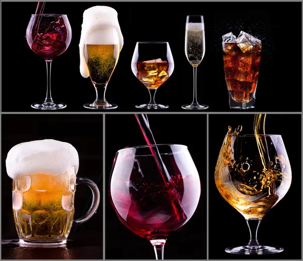 Diferentes imágenes de alcohol — Foto de Stock