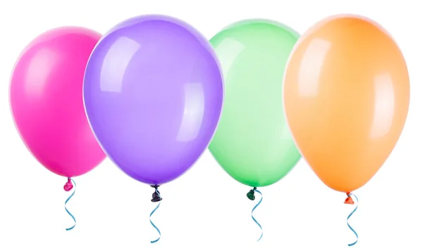 Vliegende ballons geïsoleerd — Stockfoto