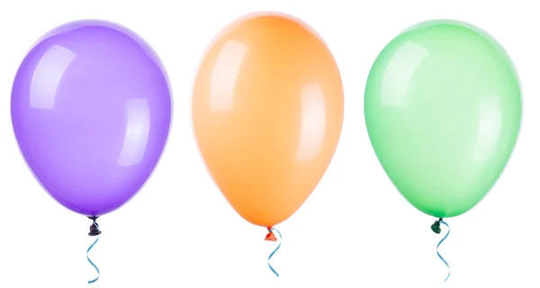 Latające balony na białym tle — Zdjęcie stockowe