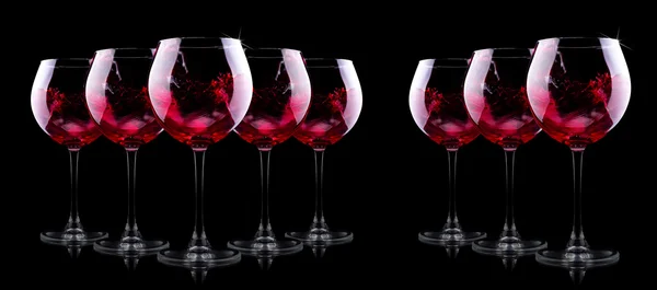 Et glass rødsprutende vin – stockfoto