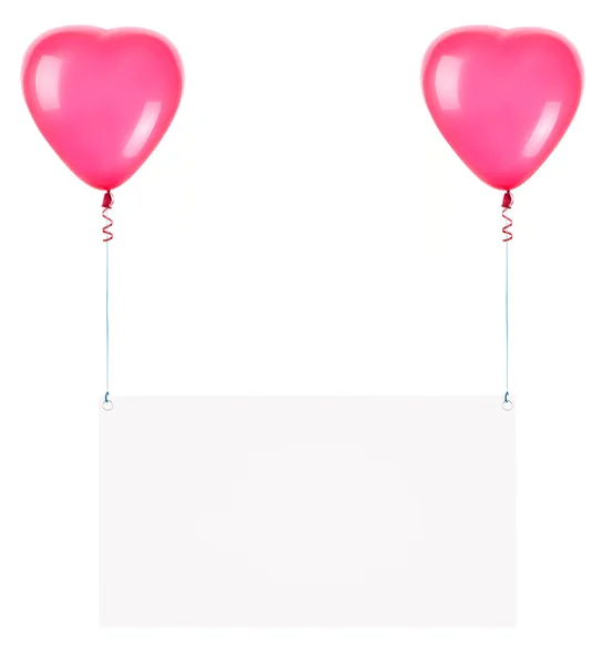 Holiday banners with valentine balloons — Stock Photo, Image