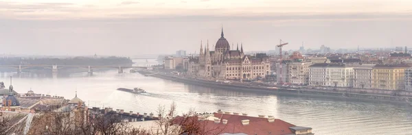 Panoramisch uitzicht stad Boedapest — Stockfoto