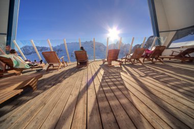 İtalyan Alp dağlarında kış