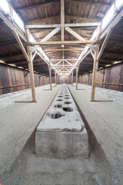 Τουαλέτες σε το ΙΙ auschwitz-birkenau — Φωτογραφία Αρχείου