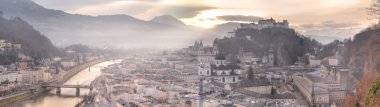 salzburg siluetinin panoramik görünüm