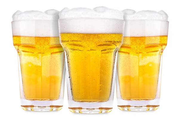 Frostiges Glas leichtes Bier — Stockfoto