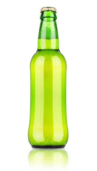 Frostige Flasche leichtes Bier — Stockfoto