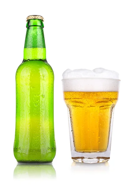 Wet fresh beer — Stock Photo, Image