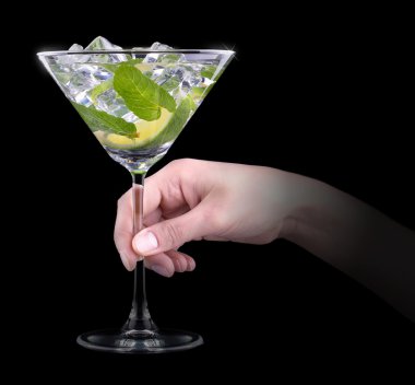 bir siyah kokteyl mojito