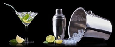 bir siyah kokteyl mojito