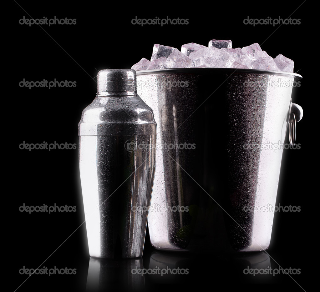 Cocktail Shaker With Metal Ice Bucket Stock Photo Image By C Boule1301 40676709