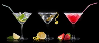 alkol kokteyl bir siyah ayarla