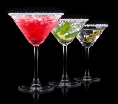 alkol kokteyl bir siyah ayarla